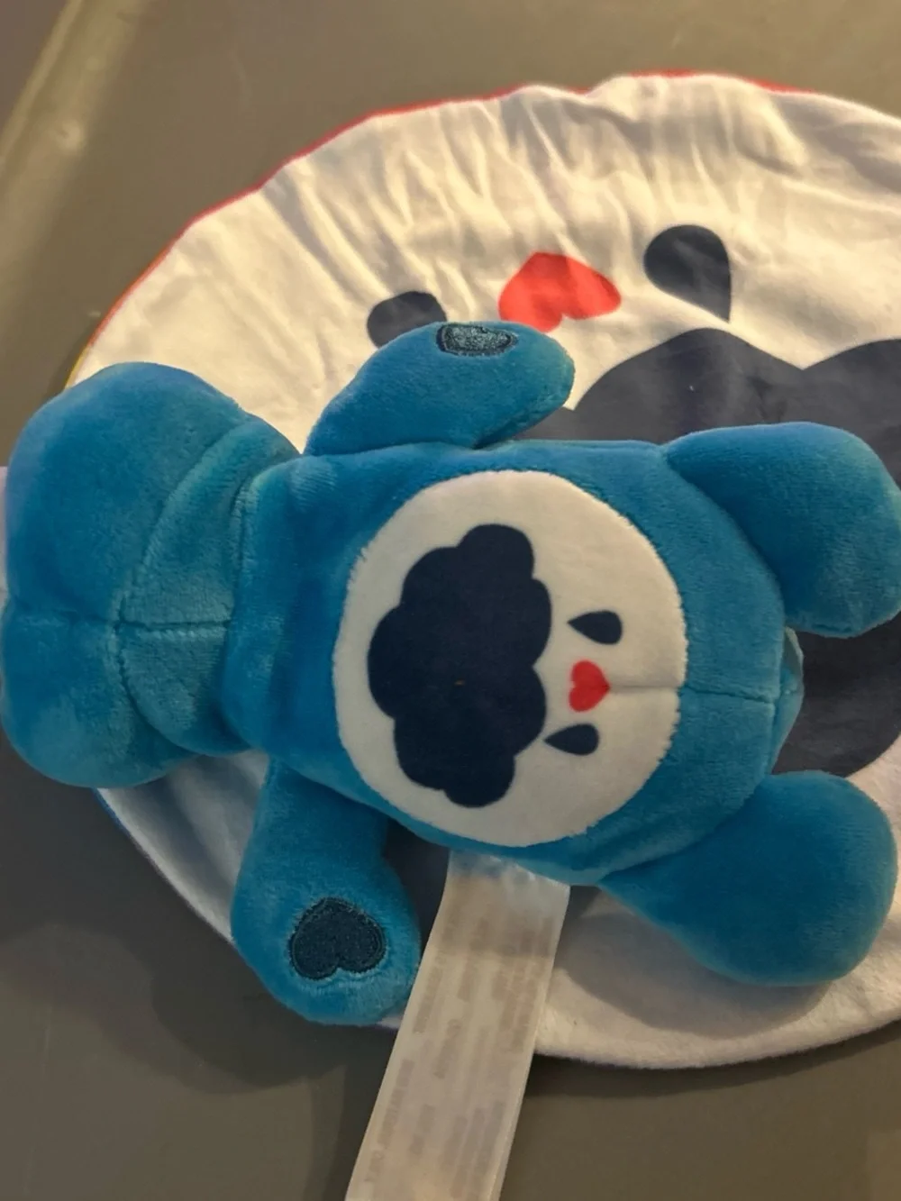 Care Bears Grumpy Bear Blue Plush with Rainbow Wrap